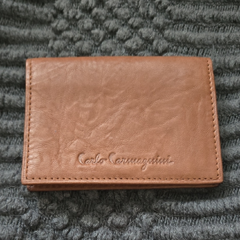 Carlo Carmagini Made‎ In Italy Wallet Bifold Slim Leather